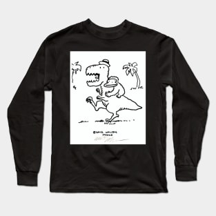 Ape and T-Rex Go for a Run Long Sleeve T-Shirt